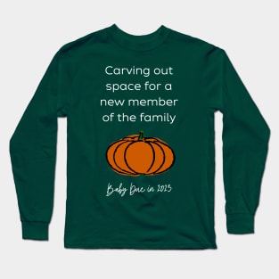 Pumpkin baby announcement (white year) Long Sleeve T-Shirt